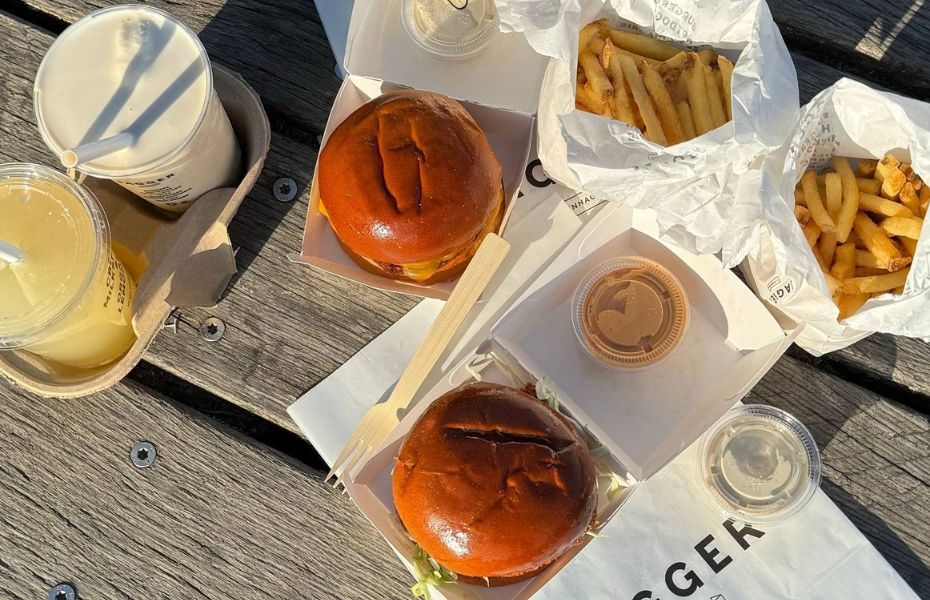 takeaway til stranden